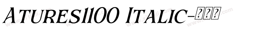 Atures1100 Italic字体转换